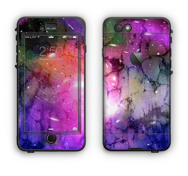 The Warped Neon Color-Splosion Apple iPhone 6 LifeProof Nuud Case Skin Set