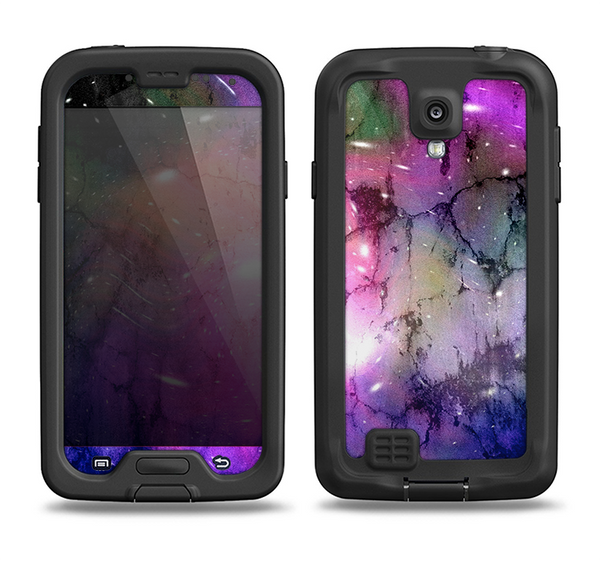 The Warped Neon Color-Splosion Samsung Galaxy S4 LifeProof Nuud Case Skin Set