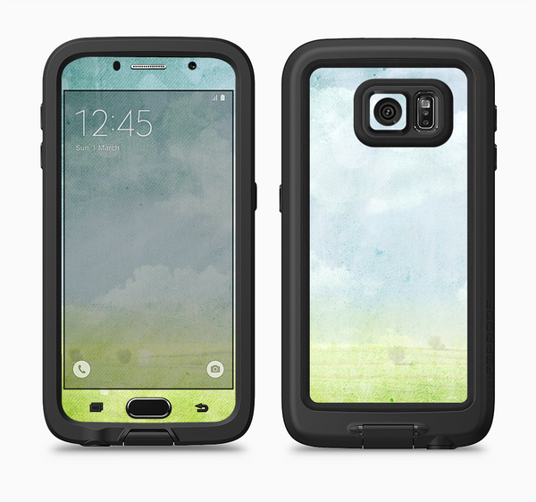 The Water-Color Painting of Meadow Full Body Samsung Galaxy S6 LifeProof Fre Case Skin Kit