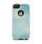 The WaterColor Blue Texture Panel Apple iPhone 5-5s Otterbox Commuter Case Skin Set