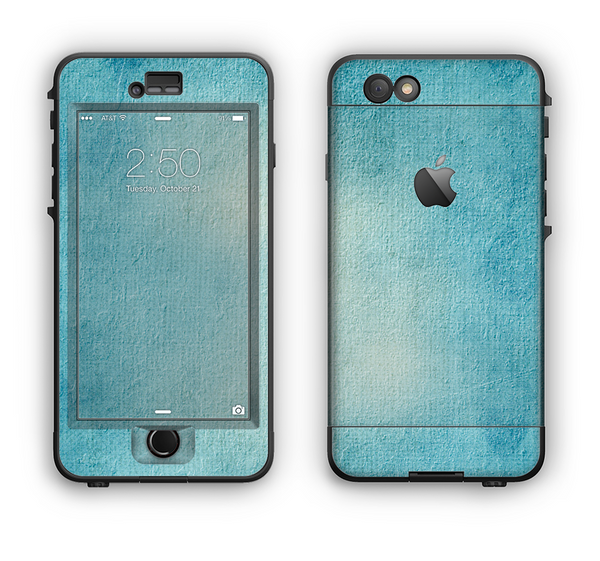 The WaterColor Blue Texture Panel Apple iPhone 6 LifeProof Nuud Case Skin Set
