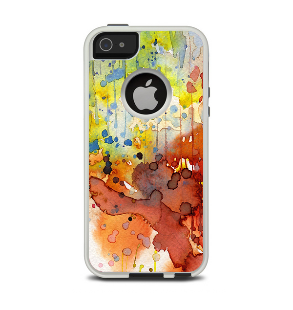 The WaterColor Grunge Setting Apple iPhone 5-5s Otterbox Commuter Case Skin Set