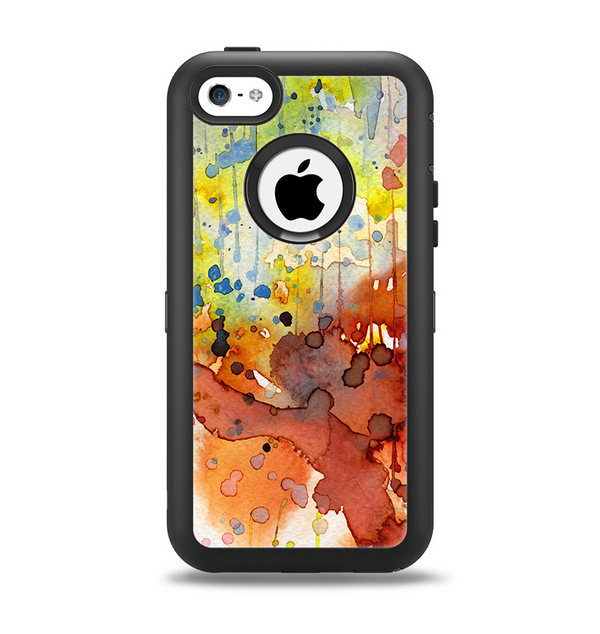 The WaterColor Grunge Setting Apple iPhone 5c Otterbox Defender Case Skin Set