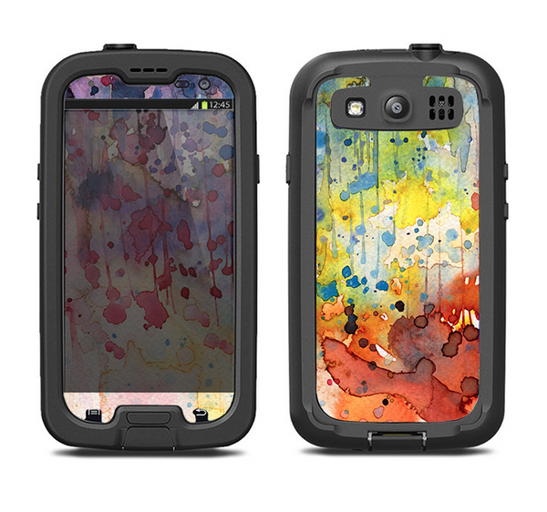 The WaterColor Grunge Setting Samsung Galaxy S4 LifeProof Nuud Case Skin Set