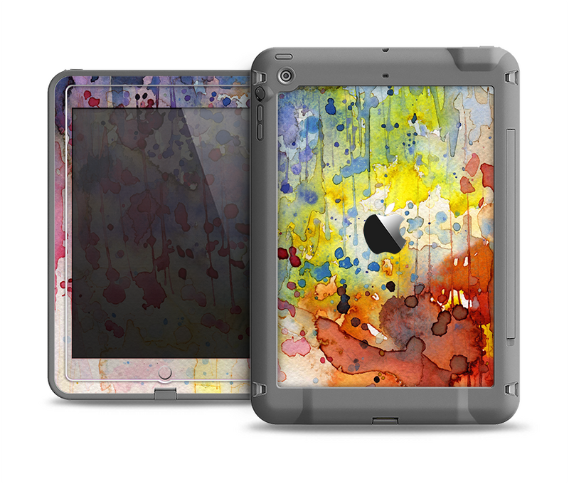 The WaterColor Grunge Setting Apple iPad Air LifeProof Fre Case Skin Set
