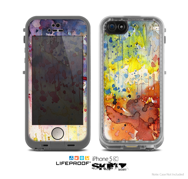 The WaterColor Grunge Setting Skin for the Apple iPhone 5c LifeProof Case