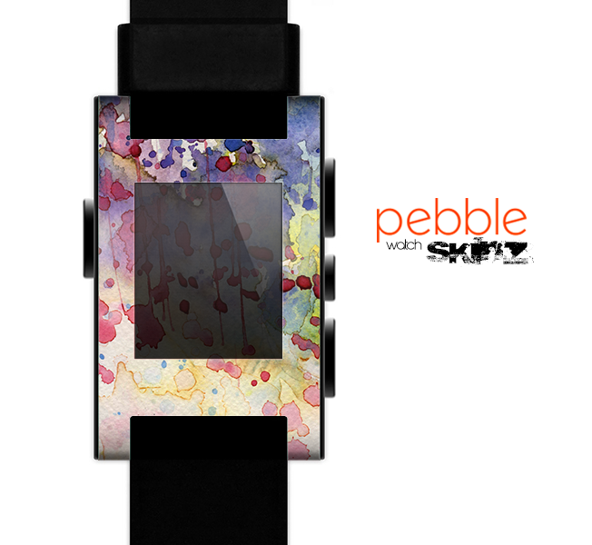 The WaterColor Grunge Setting Skin for the Pebble SmartWatch es