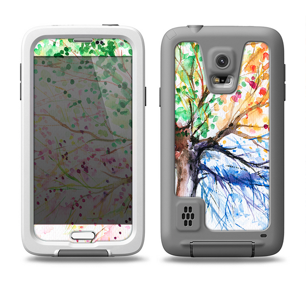 The WaterColor Vivid Tree Samsung Galaxy S5 LifeProof Fre Case Skin Set
