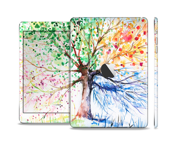The WaterColor Vivid Tree Full Body Skin Set for the Apple iPad Mini 2