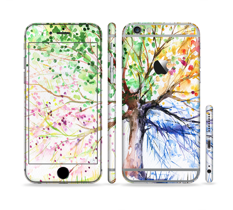 The WaterColor Vivid Tree Sectioned Skin Series for the Apple iPhone 6s