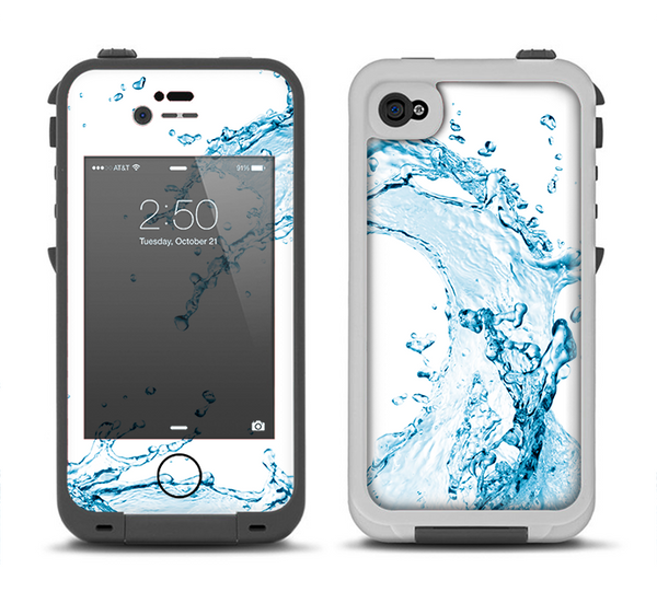 The Water Splashing Wave Apple iPhone 4-4s LifeProof Fre Case Skin Set
