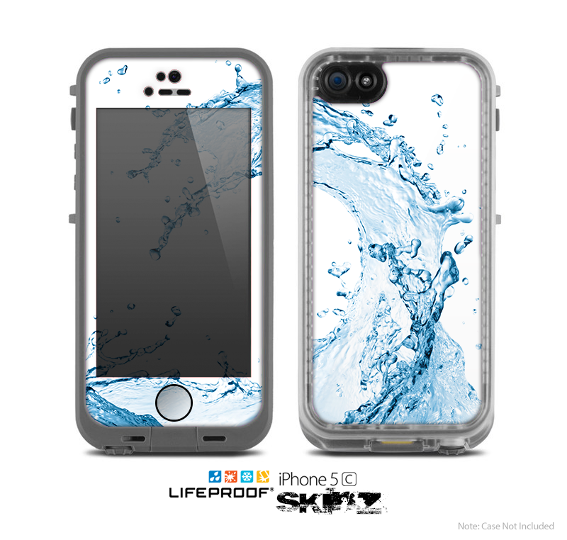 The Water Splashing Wave Skin for the Apple iPhone 5c LifeProof Case