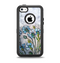 The Watercolor Blue Vintage Flowers Apple iPhone 5c Otterbox Defender Case Skin Set
