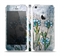 The Watercolor Blue Vintage Flowers Skin Set for the Apple iPhone 5