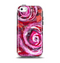 The Watercolor Bright Pink Floral Apple iPhone 5c Otterbox Symmetry Case Skin Set
