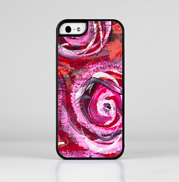 The Watercolor Bright Pink Floral Skin-Sert Case for the Apple iPhone 5/5s