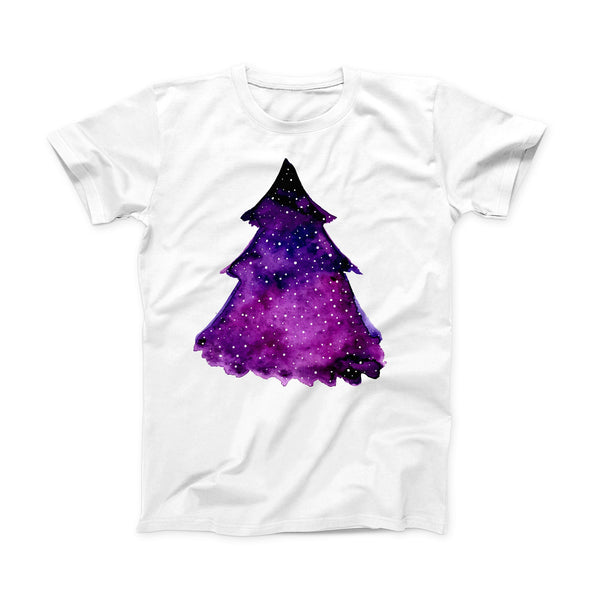 The Watercolor Evergreen Tree ink-Fuzed Front Spot Graphic Unisex Soft-Fitted Tee Shirt