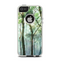 The Watercolor Glowing Sky Forrest Apple iPhone 5-5s Otterbox Commuter Case Skin Set