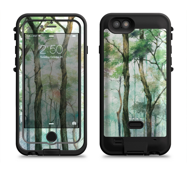 The Watercolor Glowing Sky Forrest Apple iPhone 6/6s LifeProof Fre POWER Case Skin Set