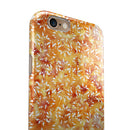 The Watercolor Orange and Red Snow Crystal iPhone 6/6s or 6/6s Plus 2-Piece Hybrid INK-Fuzed Case