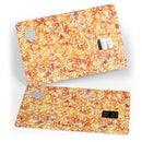 The Watercolor Orange and Red Snow Crystal - Premium Protective Decal Skin-Kit for the Apple Credit Card
