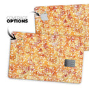 The Watercolor Orange and Red Snow Crystal - Premium Protective Decal Skin-Kit for the Apple Credit Card