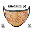 The Watercolor Orange and Red Snow Crystal - Made in USA Mouth Cover Unisex Anti-Dust Cotton Blend Reusable & Washable Face Mask with Adjustable Sizing for Adult or Child