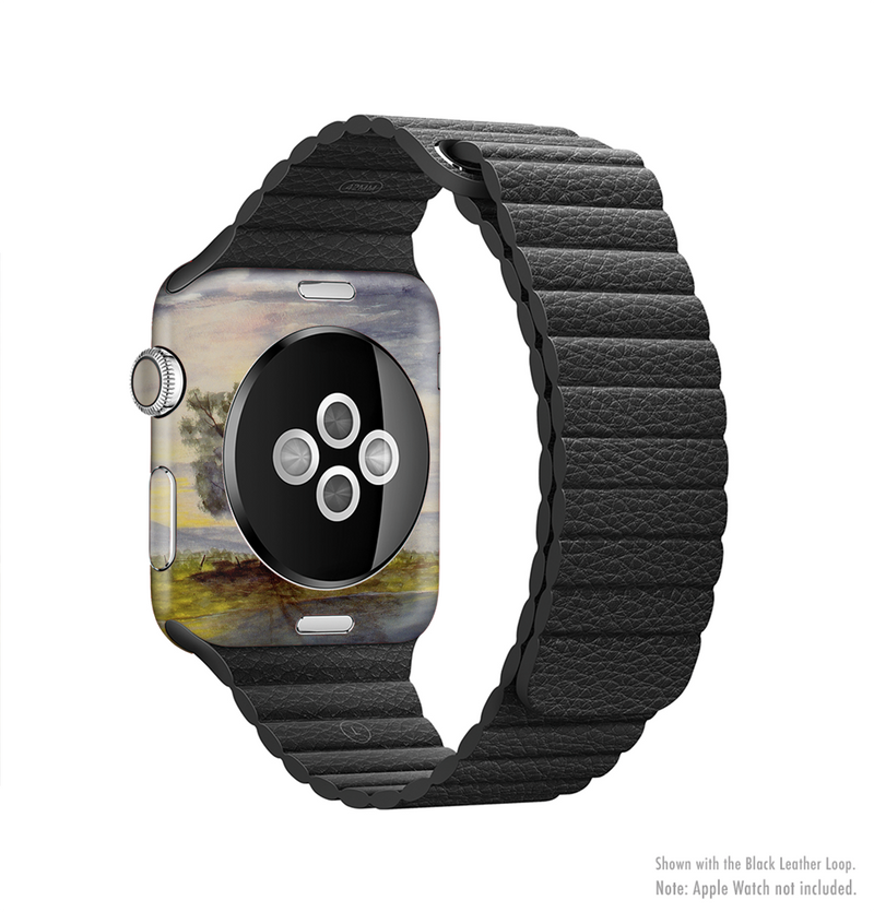 The Watercolor River Scenery Full-Body Skin Kit for the Apple Watch