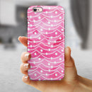 The Watercolor Shades of Pink on a String iPhone 6/6s or 6/6s Plus 2-Piece Hybrid INK-Fuzed Case