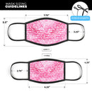 The Watercolor Shades of Pink on a String - Made in USA Mouth Cover Unisex Anti-Dust Cotton Blend Reusable & Washable Face Mask with Adjustable Sizing for Adult or Child