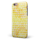The Watercolor Yellow Surface with White Semi-Circles iPhone 6/6s or 6/6s Plus 2-Piece Hybrid INK-Fuzed Case
