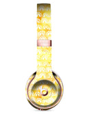The Watercolor Yellow Surface with White Semi-Circles Full-Body Skin Kit for the Beats by Dre Solo 3 Wireless Headphones