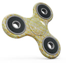 The Watercolor Yellow Surface with White Semi-Circles Full-Body Fidget Spinner Skin-Kit