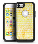 The Watercolor Yellow Surface with White Semi-Circles - iPhone 7 or 8 OtterBox Case & Skin Kits