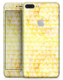 The Watercolor Yellow Surface with White Semi-Circles - Skin-kit for the iPhone 8 or 8 Plus