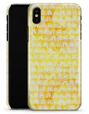 The Watercolor Yellow Surface with White Semi-Circles - iPhone X Clipit Case