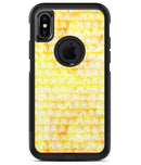 The Watercolor Yellow Surface with White Semi-Circles - iPhone X OtterBox Case & Skin Kits