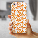 The Watercolored Shades of Orange Clovers iPhone 6/6s or 6/6s Plus 2-Piece Hybrid INK-Fuzed Case