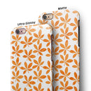 The Watercolored Shades of Orange Clovers iPhone 6/6s or 6/6s Plus 2-Piece Hybrid INK-Fuzed Case