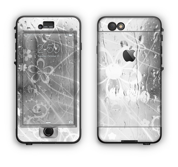 The Watered Floral Glass Apple iPhone 6 LifeProof Nuud Case Skin Set
