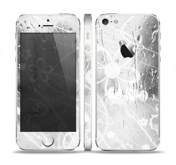 The Watered Floral Glass Skin Set for the Apple iPhone 5