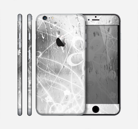 The Watered Floral Glass Skin for the Apple iPhone 6 Plus