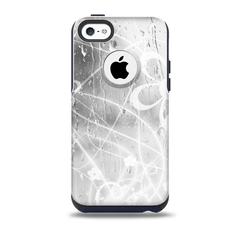 The Watered Floral Glass Skin for the iPhone 5c OtterBox Commuter Case