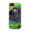 The Watered Neon Peacock Feather Apple iPhone 5-5s Otterbox Commuter Case Skin Set