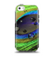The Watered Neon Peacock Feather Apple iPhone 5c Otterbox Symmetry Case Skin Set