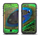 The Watered Neon Peacock Feather Apple iPhone 6/6s LifeProof Fre Case Skin Set