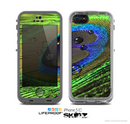 The Watered Neon Peacock Feather Skin for the Apple iPhone 5c LifeProof Case