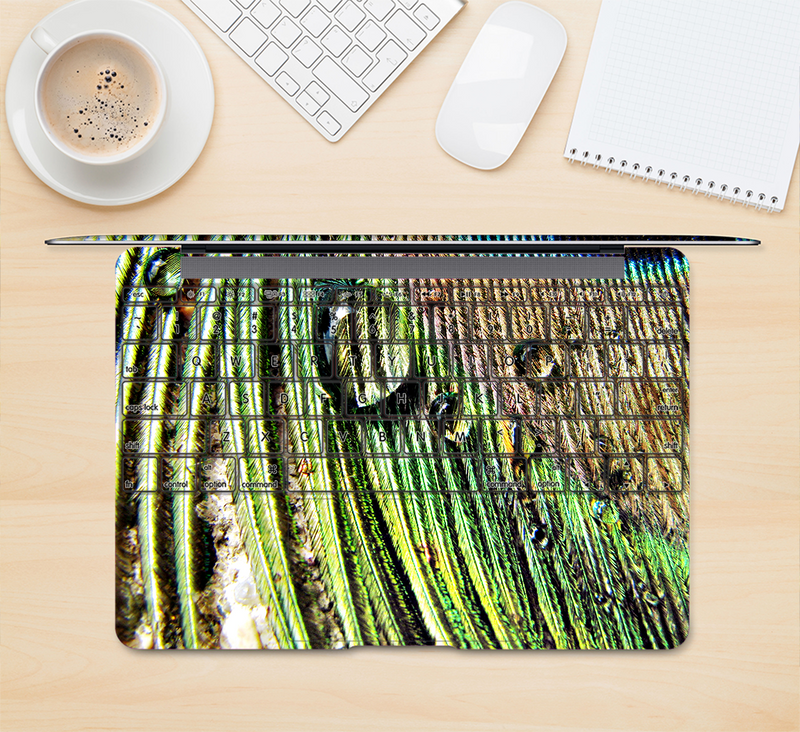 The Watered Peacock Detail Skin Kit for the 12" Apple MacBook (A1534)