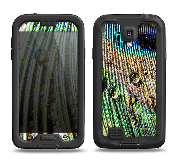 The Watered Peacock Detail Samsung Galaxy S4 LifeProof Nuud Case Skin Set