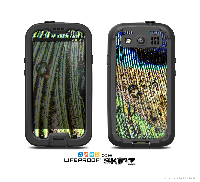 The Watered Peacock Detail Skin For The Samsung Galaxy S3 LifeProof Case